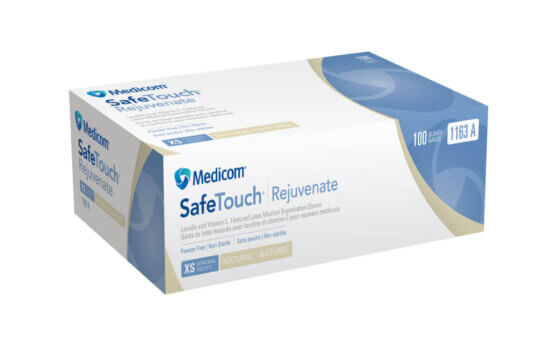Medicom SafeTouch Rejuvenate™ Latex Medical Examination Gloves with Textured Fingertips