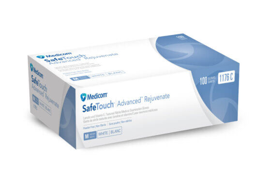 Medicom  SafeTouch Advanced Rejuvenate<sup>™</sup>  Fully Textured Nitrile Medical Examination Gloves