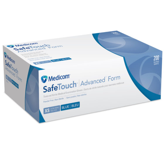 Medicom  SafeTouch Advanced Form™ Nitrile Medical Examination Gloves with Textured Fingertips