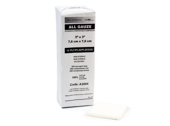 Ritmed® Compresses de gaze en coton de qualité supérieure