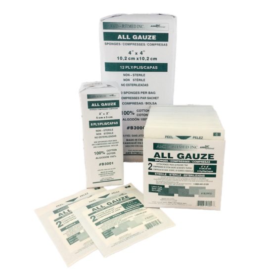 Ritmed® Compresses de gaze en coton