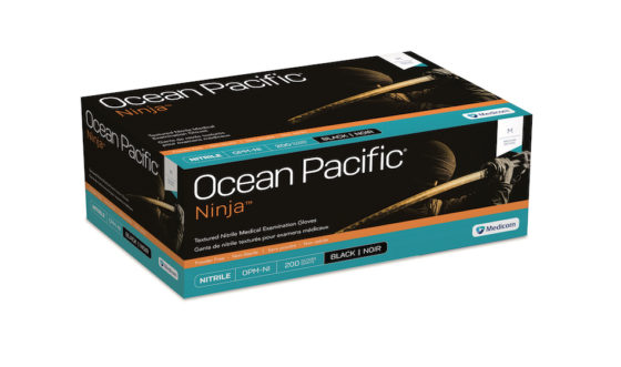 Ocean Pacific®  Ninja® Fully Textured Nitrile Medical Examination Gloves