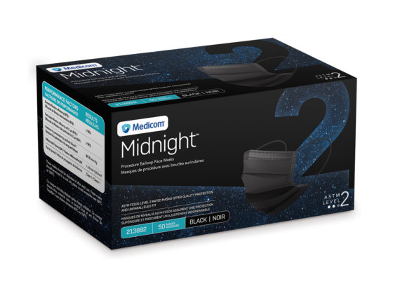 Midnight™ Procedure Earloop Face Mask